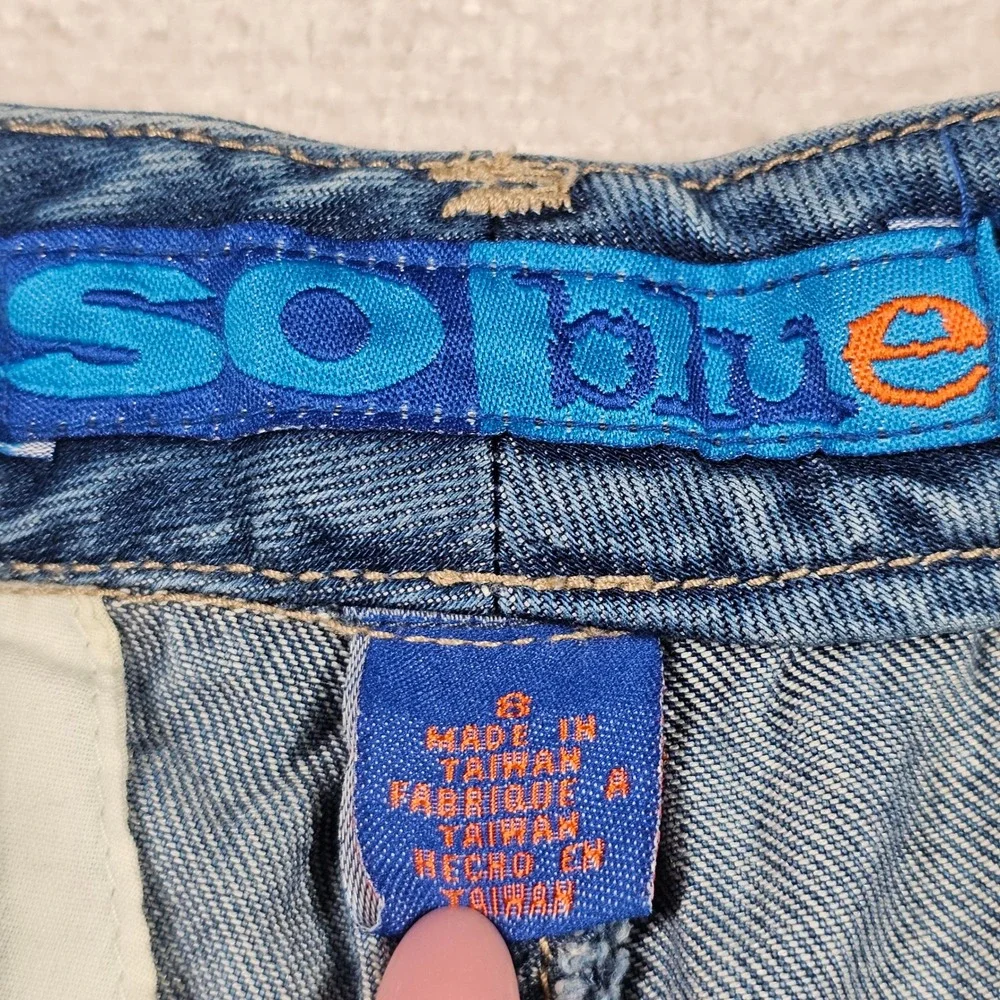 Vintage So Blue High‎ Waist Baggy Straight Leg Denim Jeans Medium Wash Size 8